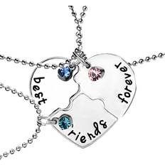 INF Hjärtpusselhalsband Best Friends Forever - Silver