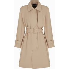 Emporio Armani Kappor & Rockar Emporio Armani Kappa Med Tryckknappar - Beige