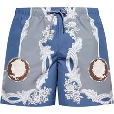 Versace Cameo Swim Shorts - Men - Blue