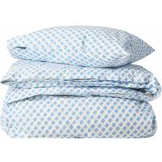 Lexington Shell Printed Cotton Sengesæt 220x220 cm White/Blue Dynebetræk Hvid (220x220cm)