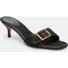 Women Heeled Sandals Coach Margot Sandal In Signature Jacquard High Women's Heels - Black