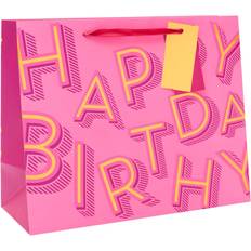 UK Greetings Pink Happy Birthday Design Large Gift Bag