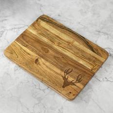 Culinary Concepts Stag Rectangular Wooden Laser Etched Cheese Board
