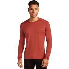 Orange Base Layer Tops Icebreaker Merino 200 Oasis Long Sleeve Base Layer - Red
