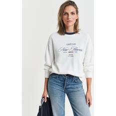 Gant Gula Kläder Gant Dam Seglingsinspirerad Sweatshirt Med Tryck