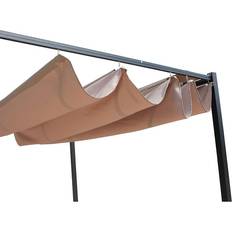 Pergola Autoportante 3x3m Toile Polyester Taupe
