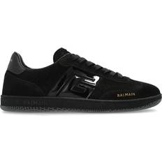 Balmain Svan Mocka Och Lackläder Sneakers - Black