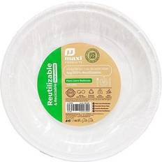 Daitsu Sæt af Genanvendelige Tallekener Hvid Plastik 100 Dele Tallerkensæt