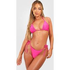 boohoo Womens Essentials Tie Side Bikini Brief - Pink