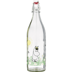 1l glasflaska Muurla Mumin Glasflaska 1 L Äng Klar Vattenflaska