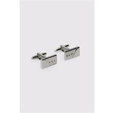 Crystal Cufflinks Limehaus Silver Crystal Rectangle Cufflinks - 0
