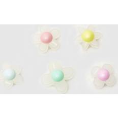 Shoe Charms Crocs Jibbitz Iridescent Flower 5 PK in Multi