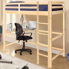 Comfy Living Single Natural High Sleeper with Corner Desk