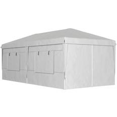 OutSunny Pavillon 3x6m Wasserabweisend Stabil Winterfest Pop-up Faltpavillon Hellgrau