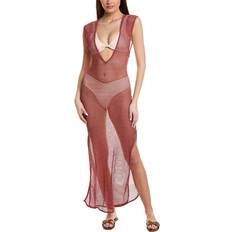 Orange Swimsuit Cover-Ups & Sarong Wraps Vix Solid Kimmy Long Cover-Up