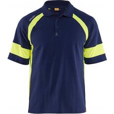 Blåkläder Work Tops Blåkläder Polo Shirt With Hi-Vis 3528 - Navy Blue/Hi-Vis Yellow