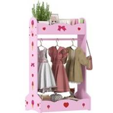 Clothes Rack Kid's Room Aiyaplay Kids Clothes Rail with 2 Storage Shelves