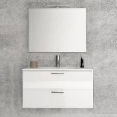 Arredamenti Bagno Mobile Da Bagno Composizione Alice Bianco Lucido 80 cm