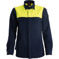 Tranemo workwear Arbetsöverdelar Tranemo workwear Flamskyddad Damskjorta - HV Gul/Marin