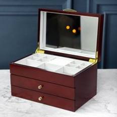 Mele & Co Delyth Jewellery Case Cherrywood