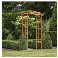 La Hacienda Thornton Rustic Wooden Garden Arch Pergola Plant Support Trellis
