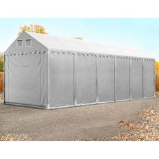 Toolport Lagertält 4x12 m 2.6 m Sidohöjd Med Bottenram PVC 800 Grå