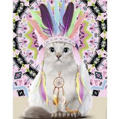 White Diamond Paintings Fiyo Diy Diamond Painting Animal Lovely 20 x 30 cm