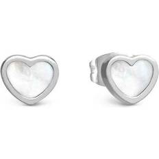 Nomination Stainless Steel Earrings Nomination Emosfere Mother of Pearl Heart Stud Earrings - Silver