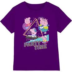 Peppa Pig Childrens Party Time Family T-Shirt - Purple