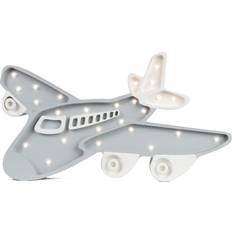 Little Lights Airplane Lamp Grey Maisonette Night Light