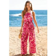 Orange Jumpsuits & Overalls Cupshe Ruby Garden Floral Jumpsuit - Red