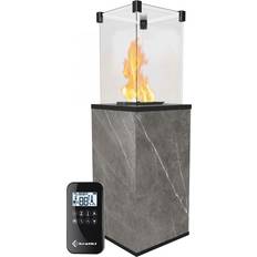 Trädgård & Utemiljö Kratki Terrassen-Gasheizer Patio Mini Quarz Sinter Bodenplatte Natu Pietra Grey Automatik 8,2 kW schwarz