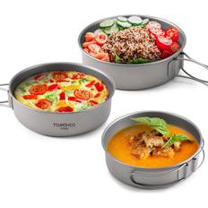 Tomshoo 3pcs Titanium Bowls Set Ultralight