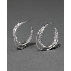 Alexis Bittar Solanelas Crystal Twist Hoop Earrings - Silver
