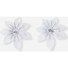 Smycken Montini Vita Örhängen - Blommor Med Stenar