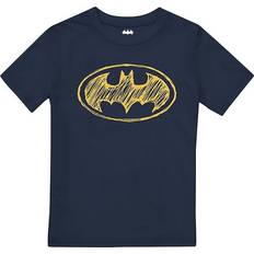 Batman Boys Scratch Logo T-Shirt - Mörkblå