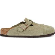 Birkenstock Boston Suede Sliders - Taupe