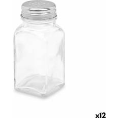 Vivalto Transparent Metallglas Saltkar 12 Enheter 4 x 9 x 4 cm Saltskål