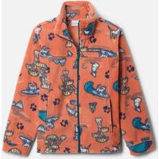 Orange Fleece Jackets Children's Clothing Columbia Boys Zing III Printed Fleece Jacket - Orange