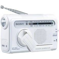 Sony Radioapparater Sony Charging Portable Radio B03 White Hand-Cranked FM/AM ICF-B03/W