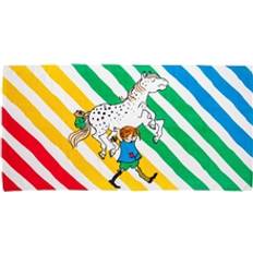 Pippi Longstocking Pippi Langstrømpe Skråstriber Badehåndklæde