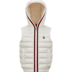 White Vests Moncler Dorcas Hooded Down Gilet - White