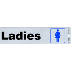 Hillman Ladies 2-in x 8-in Mylar Reflective Restroom Sign