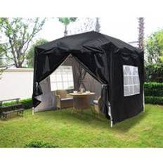 GreenBay Outdoor Pop Up Gazebo Garden Marquee Tent 2.5x2.5m Black