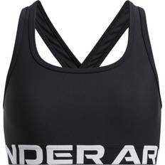 Hvid Toppe Børnetøj Under Armour Crossback Girls' Sports Bra - Black/White