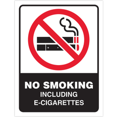 No Smoking Decal 4 in H x 6 in W Pack 6
