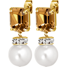 Dyrberg/Kern Wali SG Golden - White Pearl Earrings