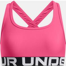 Pink Bralettes Children's Clothing Under Armour Crossback Girls' Sports Bra - Super Pink/White