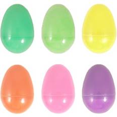 Plastic Easter Decorations Tallon Fillable Eggs 6 Pack 7.5cm Reusable Plastic Easter Decoration