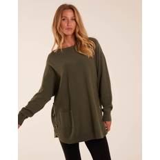 Blue Vanilla Pocket Slash Neck Jumper - Khaki